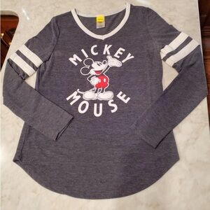 Disney Mickey Mouse Long Sleeve Top Jersey Style Sz S